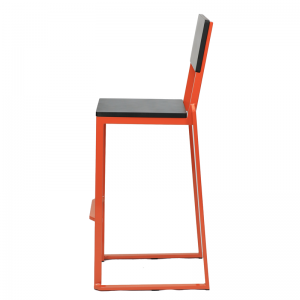 Dřevěné sedátko s kovovým rámem barová stolička GA5202BC-75STW
