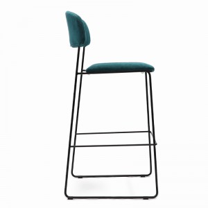 Najlepšia kovová domáca barová stolička so zamatovým sedadlom GA5108C-75STP