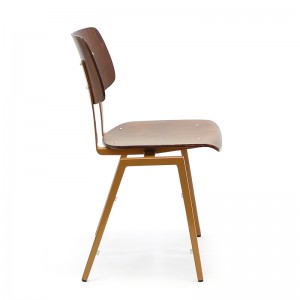 Gamyklos šaltinis Aukštos kokybės Namų pramoninė moderni valgomojo kėdė faneros sėdynė kėdė medinė metalinė valgomojo kėdė sukraunama kėdė virtuvės kėdė kavinės kėdė