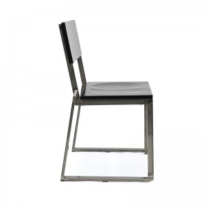 industrial metal frame dining chair cafe chair stacking steel frame chair wood seat metal chair commercial seating