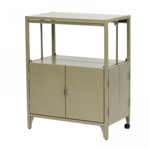 Steel Storage Accent Cabinet in Champagne