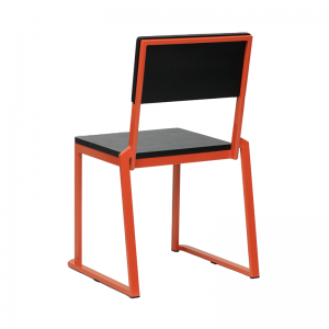 Cadeira de metal con asento de madeira duradeira GA5202C-45STW