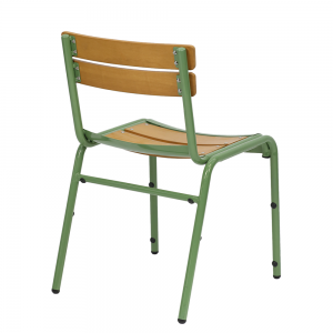 Outdoor Metal Chair with Wood Seat GA801C-45STW