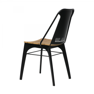 Metal Chair na may Wood Seat GA6002C-45STWPC