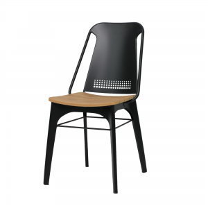 Cadeira de metal con asento de madeira GA6002C-45STWPC