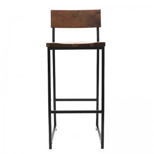 OEM/ODM Supplier Commercial Grade Wooden Industrial Style High Bar Stool Industrial metal bar stool