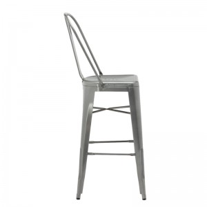 เก้าอี้สตูลบาร์โลหะอุตสาหกรรม เก้าอี้สตูลบาร์แบบวางซ้อนกันได้ GA101C-75ST