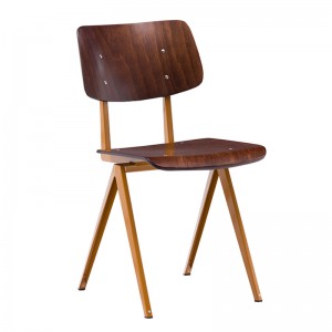 מודרני מתכת עץ בית קפה בר מלון אוכל מסעדה כיסא בית קפה כיסא אוכל כיסא מתכת