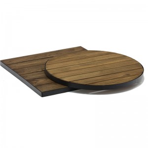 Piano tavolo rotondo e quadrato in legno per uso esterno GA40TT