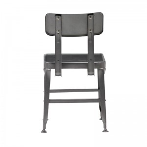 Заводський промисловий металевий сталевий стілець Gunmetal для ресторану GA501C-45ST