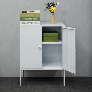 модерен стоманен бюфет бюфет шкаф за съхранение с 2 врати метален акцент хол шкаф за съхранение единици за съхранение