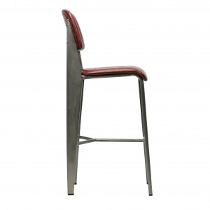 Steel Bar Stool Chair with Upholstered Seat GA1701C-75STP