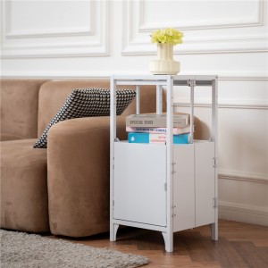 Wholesale Folding Metal Side Table Cabinet for Living Room GO-FS-C