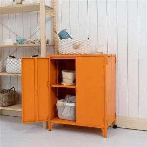 Бесплатен стоечки кабинет за складирање во портокалова GO-FS6076A