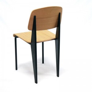 Wholesale Restaurant Commercial Furniture Coffee industrial oak metal dining chair