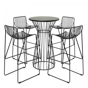 Metal WIre Outdoor Table Sets Bar Stool Bar Table Sets Supplier GA2206 Set
