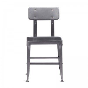 Factory Indutrial Metal Steel Chair Gunmetal ռեստորանի համար GA501C-45ST