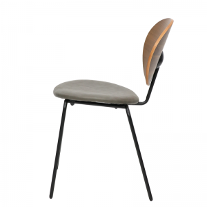 Μεταλλική καρέκλα Nordic Stack με επενδυμένο κάθισμα GA2113C-45STP