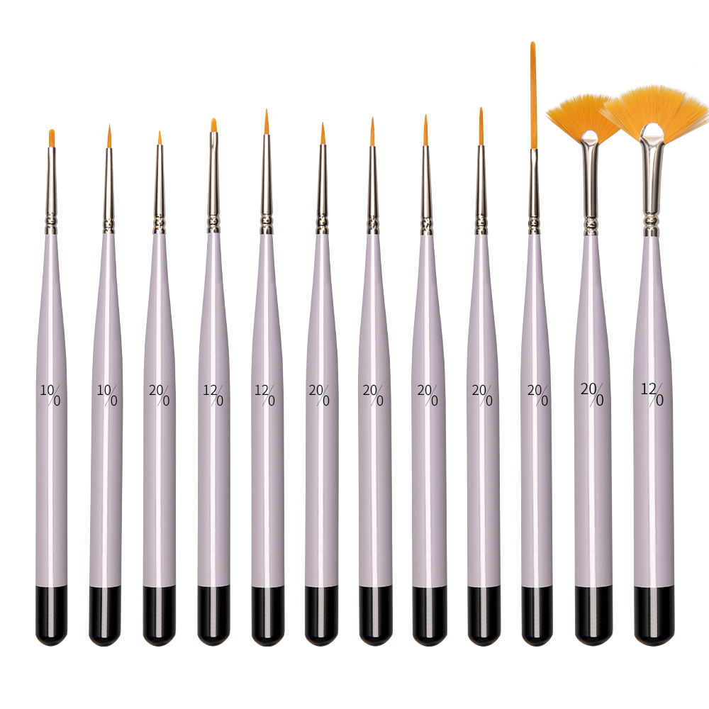 Wholesale Badger Paint Brush - 12pcs Acrylic Synthetic Nylon Hair Artist Paint Brush Set for Artist – Fontainebleau