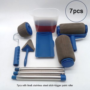 6Pcs Paint Roller Brush Set Adjustable Roller Paint Brush For Painting Walls And Ceilings