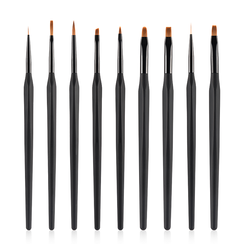 Professional Nail Art Liner Brushes Set Metal Handle Perfect - Temu