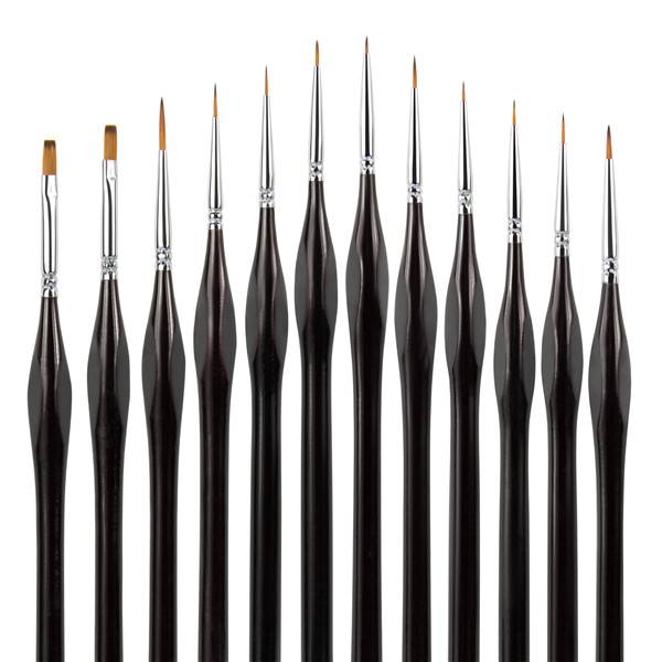 Best Price on Pure Bristle Paint Brush - 12PCS Miniature Painting Brushes Kit, Professional Mini Fine Paint Brush – Fontainebleau