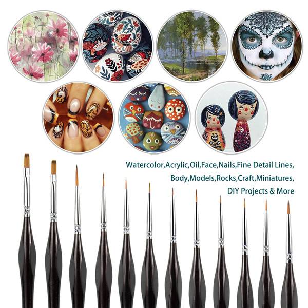 China OEM Supply Liner Brush Painting - 12PCS Miniature Painting Brushes  Kit, Professional Mini Fine Paint Brush – Fontainebleau Manufacturer and  Supplier