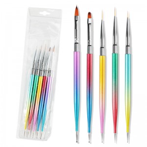 5 PCS Nail Liner Brush and Manicure Art Dotting Pens for Acrylic Nail Home Salon