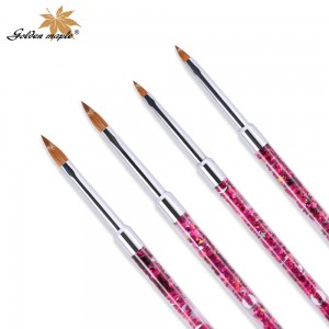 Crystal Flower Builder Gel Acrylic Nail Art Brush Set Salon Dotting Pen Manicure Tips Custom Logo