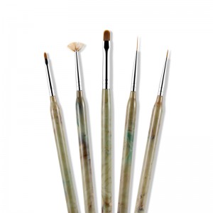 5pcs/set 3D Nail Art Painting Nail Art Brushes Polish Design Kit Nail Gel Brushes Sets