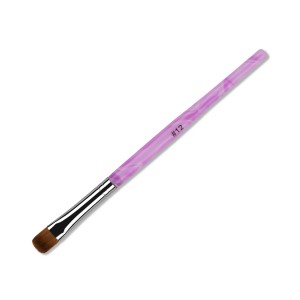 100 pure kolinsky purple acrylic handle french hair nail art brush with custom logo