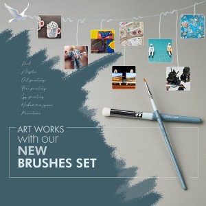 18PCS Miniature Paint Brushes Drybrush Micro Detail Paint Brush Set Small Fine Detail Model Brushes