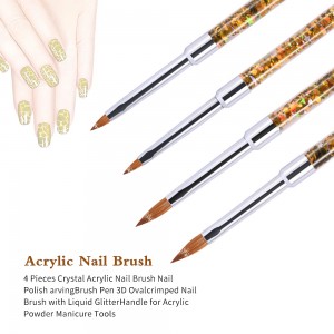 3D Detail Art Nail Brush 6pc Design White Color Handle Wholesale Manufacture