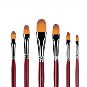 Paint Brushes for Acrylic Painting 6Pcs Acrylic Paint Brush for Oils Watercolor Gouache Face Painting