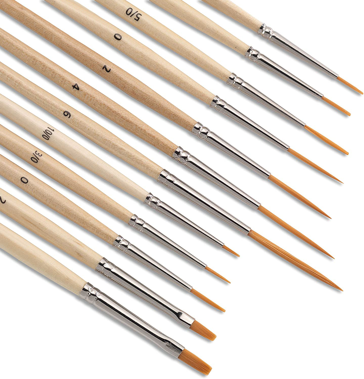 New Fashion Design for Wood Grain Paint Brush -  Round Shape Artist Paint Brush Set For Details Miniature Hook Liner Pen Brush Set – Fontainebleau