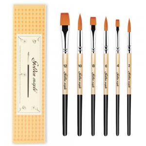Golden Maple Different Shapes Miniature Artist Paint Brush Set for Watercolor Acrylic Painting