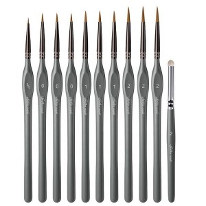 11 Different Sizes Miniature Fine Detail Brushes Model Brush Kit Dry Brush Set For Miniatures