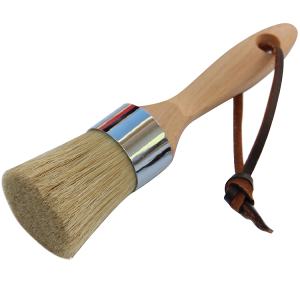 Professional Furniture Chalk Paint Wax Brush Wooden Handle Round Shaped Pure Bristles Paint Brush