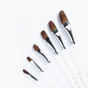 Set di pennelli professionali a guazzo all'ingrosso, pennelli per pittura con manico in acrilico, capelli sintetici