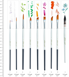 Professional 9PCS Squirrel Hair Acrylic Paint Brush Long Handle Round Dagger Art Paint Brushes තරඟකාරී මිල කලා සැපයුම්