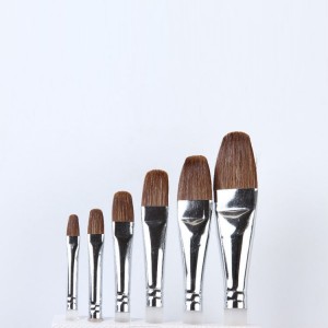ມືອາຊີບຂາຍສົ່ງ Gouache Paint Brush Set Synthetic Hair Acrylic Handle Painting Brushes