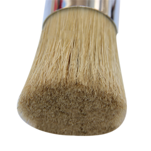 ເຟີນິເຈີແບບມືອາຊີບ Chalk Paint Wax Brush Wood Handle Round Shaped Pure Bristles Paint Brush