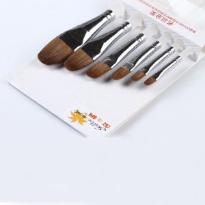 Profesional Grosir Gouache Paint Brush Set Rambut Sintetis Acrylic Handle Painting Brushes