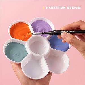 Farbpaletten-Tablett aus Kunststoff für Kinder und Erwachsene zum Erstellen von DIY-Kunsthandwerk und professioneller Kunstmalerei