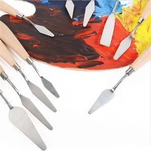 Manufacturer of Good Paint Brushes - Palette Stainless Steel Oil Painting Art Palette Knife Set – Fontainebleau