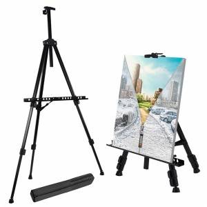 China Factory for Pure Bristle Paint Brush - Portable Adjustable Art Metal Sketch Easel Stand Foldable Travel Easel Metal Easel Sketch Drawing For Art Supplies – Fontainebleau