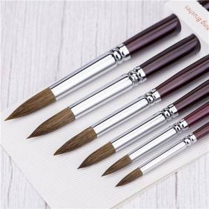 OEM Supply Sable Paint Brushes - Best Price for China 5PCS Wooden Handle Nylon Hair Artist Brush in PVC Bag for Painting and Drawing – Fontainebleau