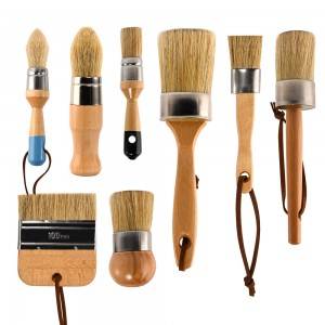 OEM/ODM Supplier Cats Tongue Paint Brush - Wooden Handle Art Brush Set Artist Oil Painting Brush – Fontainebleau