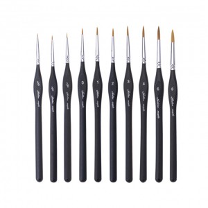 10Pcs/set Naylon Hair Triangle Artist Fine Detalye Miniature Art Paint Brush Set