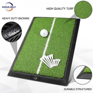 Golf Mat with Advanced Guides, Indoor Golf Hitting Mat – Heavy Duty Rubber Base Golf Putting Green, Mini Golf Practice Training Aid with 9 Golf Tees, Premium Turfs, Golf Accessories Golf Gift for Men